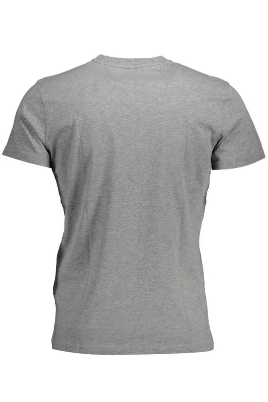 Exquisite Embroidered Gray Cotton Tee