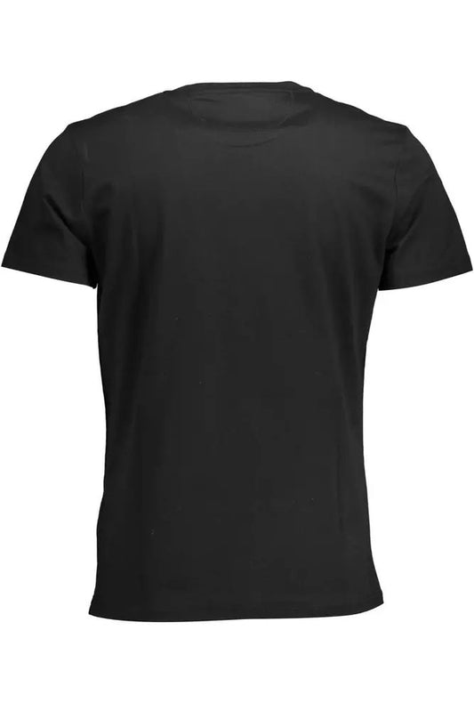 Elegant Black Crew Neck Cotton Tee