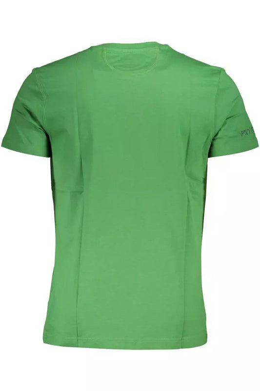 Emerald Elegance Cotton Tee with Exquisite Detailing