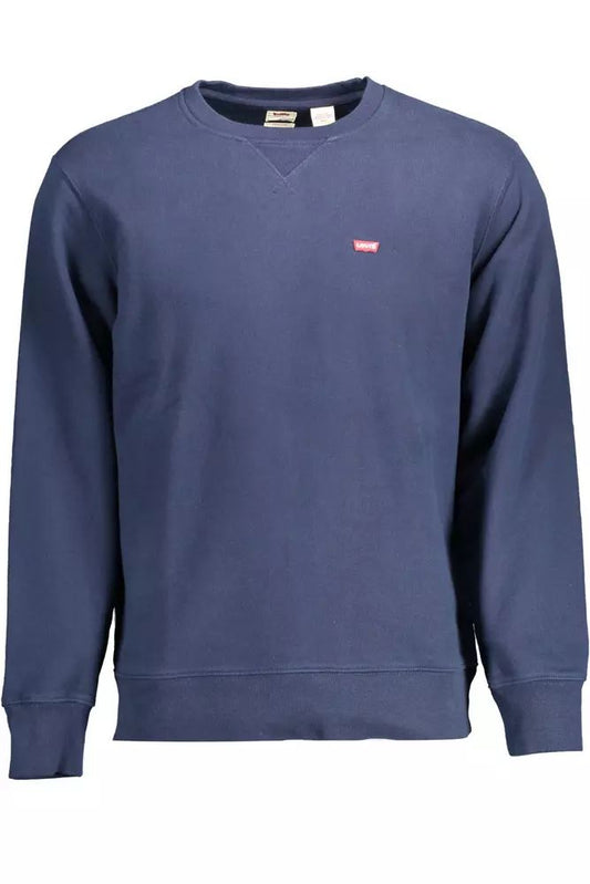 Chic Blue Cotton Sweatshirt for Men