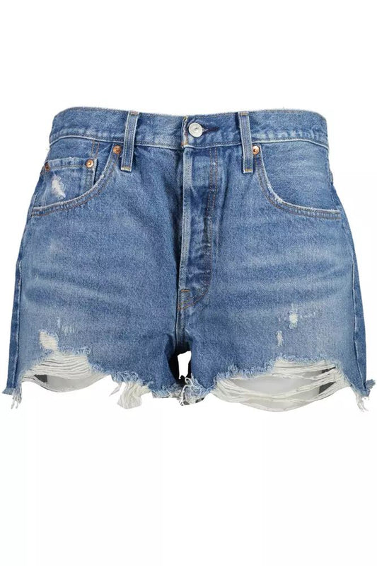 Chic Vintage 501 Denim Shorts with Worn Effect