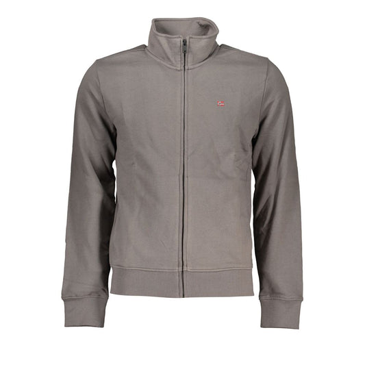 Exclusive Gray Zip Sweatshirt with Embroidery