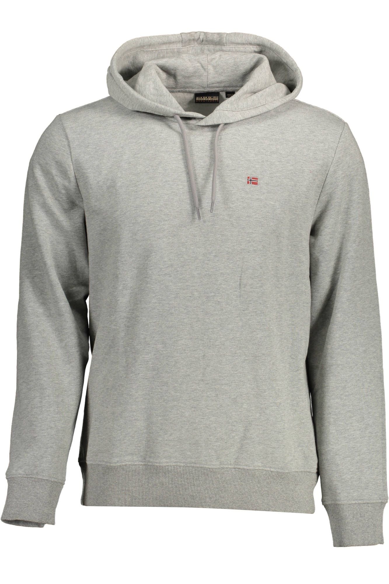 Chic Gray Organic Cotton Blend Hoodie