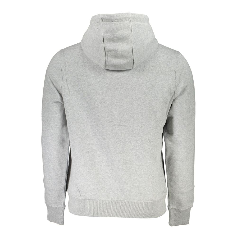 Chic Gray Hooded Fleece Sweatshirt