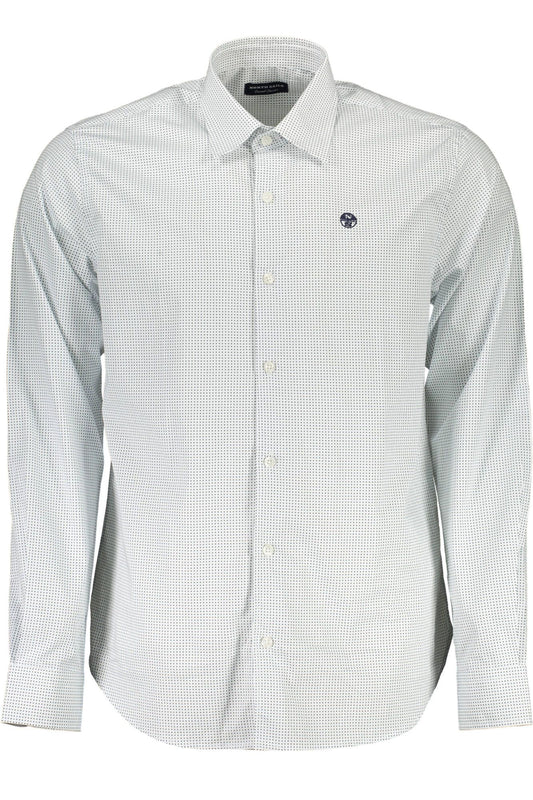 Elegant White Cotton Shirt for the Modern Man