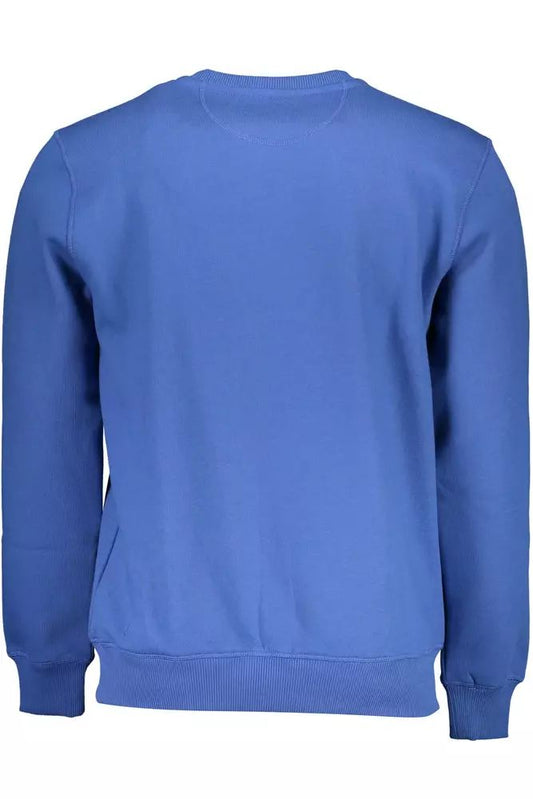 Chic Marine Blue Round Neck Sweater