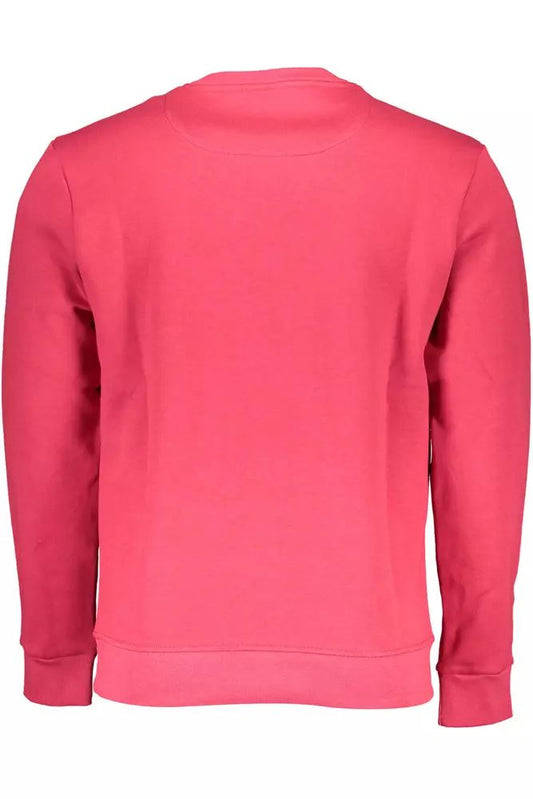 Chic Pink Printed Long-Sleeve Sweatshirt