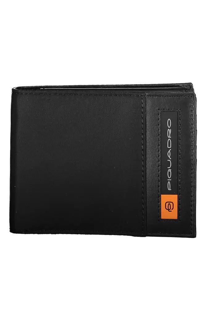 Eco-Chic Contrast Detailed Black Wallet