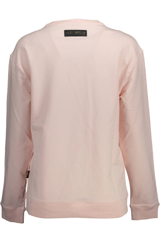 Chic Pink Contrast Detail Sweatshirt