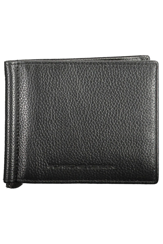 Sleek Black Leather RFID-Blocking Card Holder