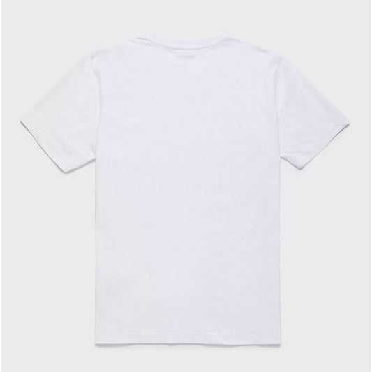 Elegant White Cotton Tee with Chest Logo