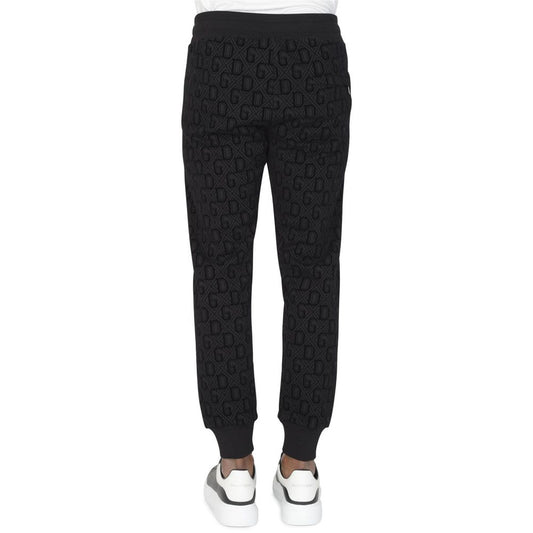 Velvet Logo Cotton Tracksuit Trousers