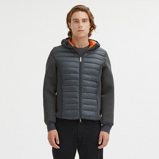 Elegant Grey Goose Down Puffer Jacket