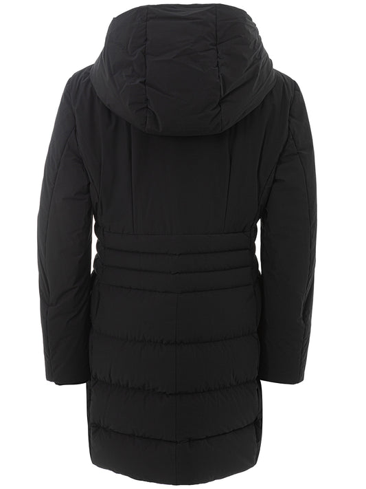 Elegant Long Quilted Black Jacket