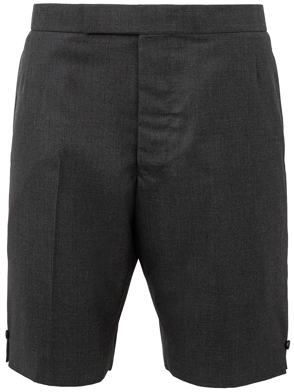 Elegant Grey Wool Bermuda Shorts