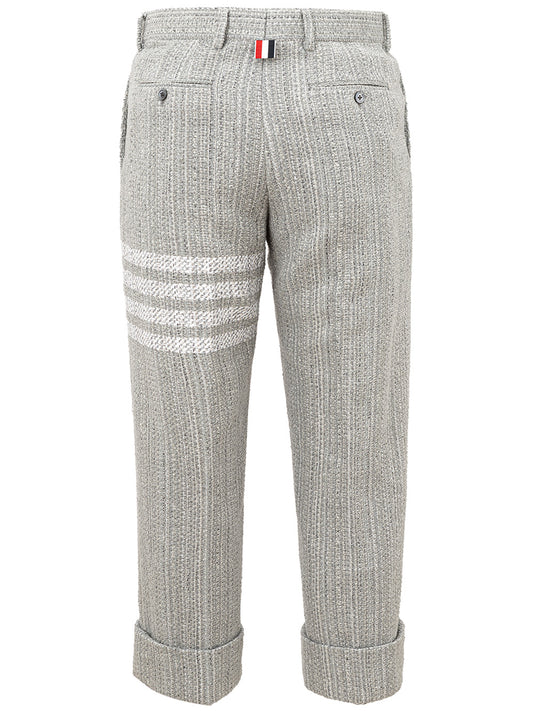 Elegant Striped Wool Trousers