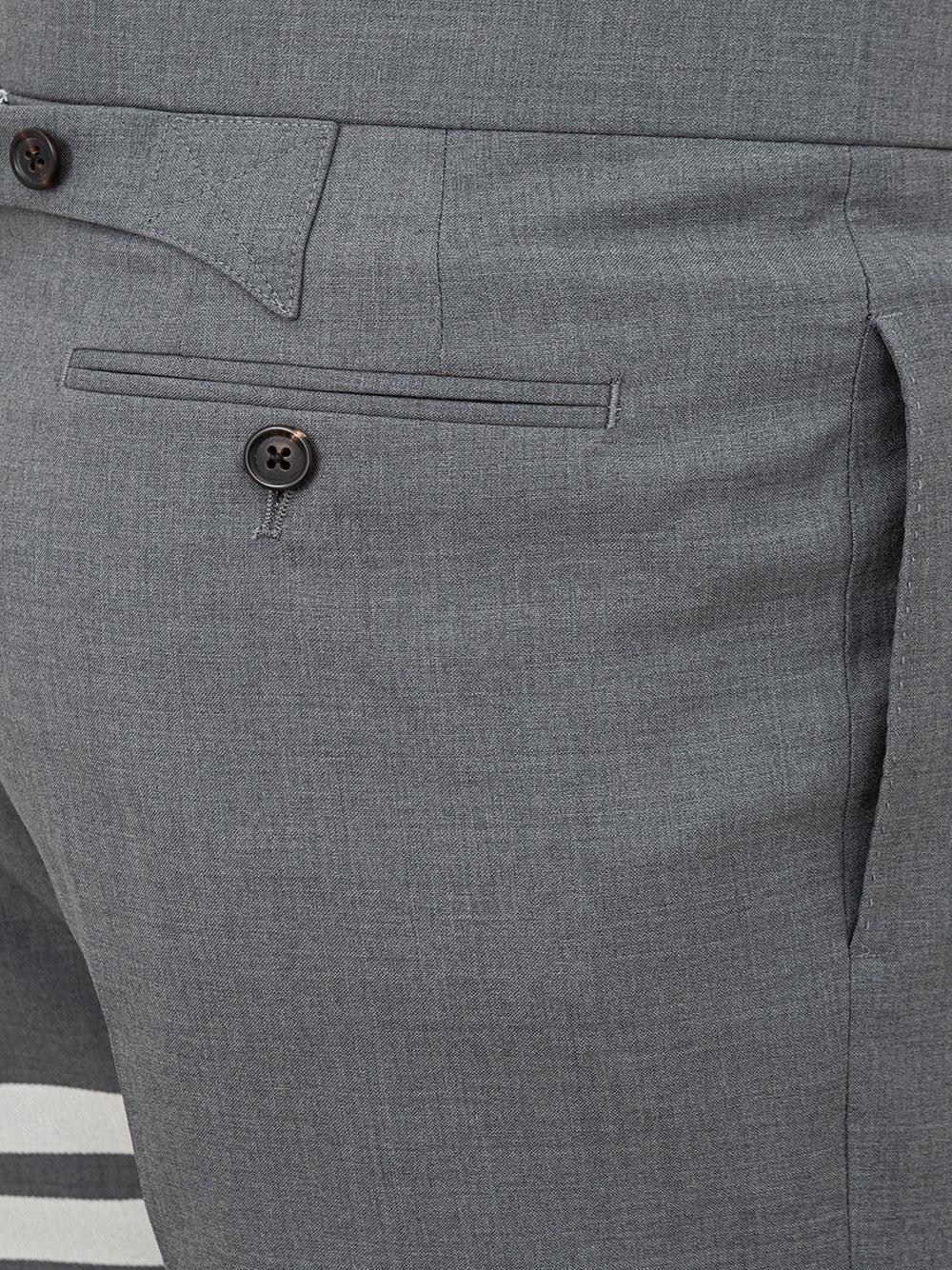 Elegant Dark Gray Tailored Trousers