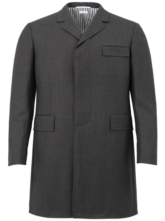 Exquisite Slim Fit Grey Chesterfield Overcoat