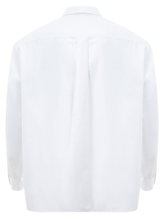 Elegant White Cotton Logo Shirt - Timeless Style