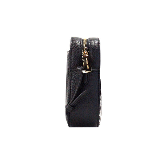 Jet Set Large East West Black Haircalf Zip Chain Crossbody Bag