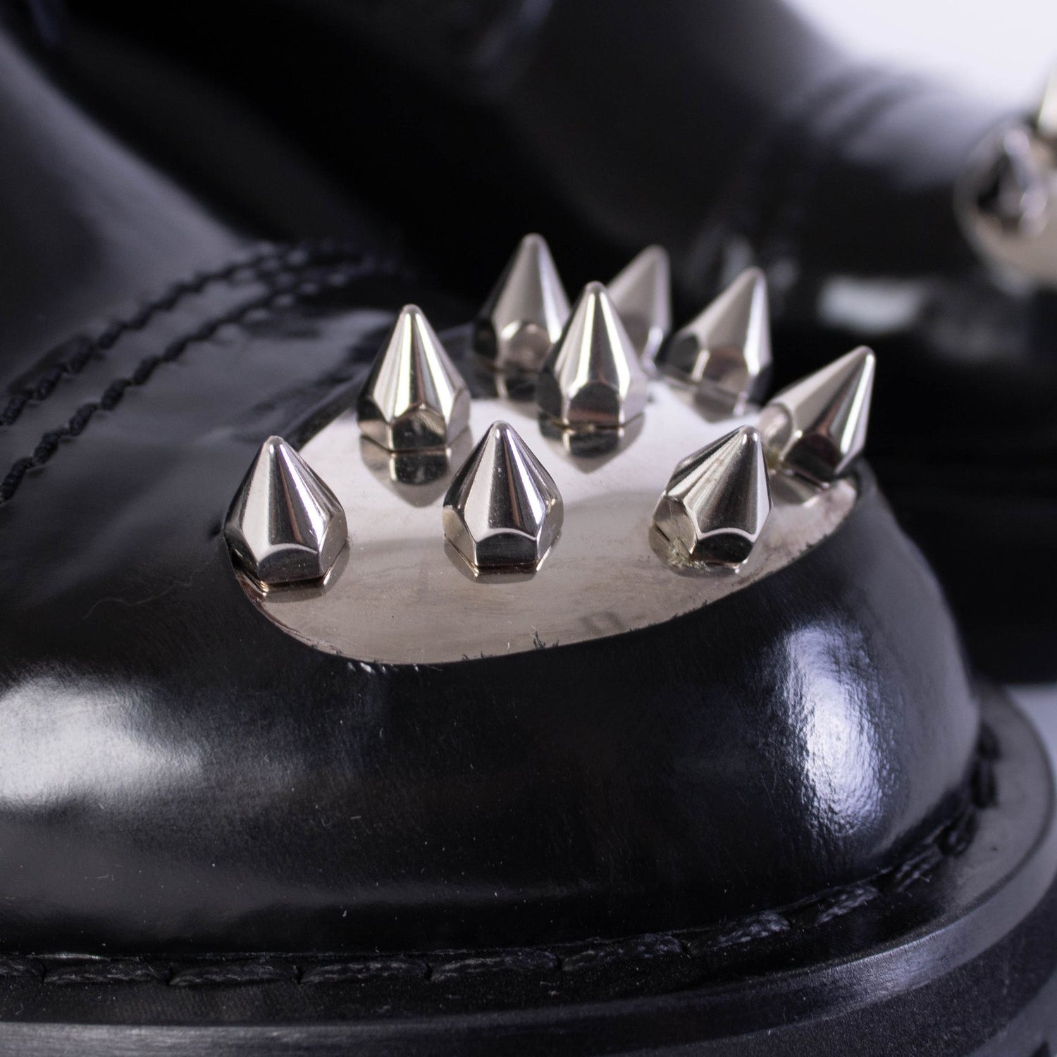 Studded Leather Derby Lace-Ups