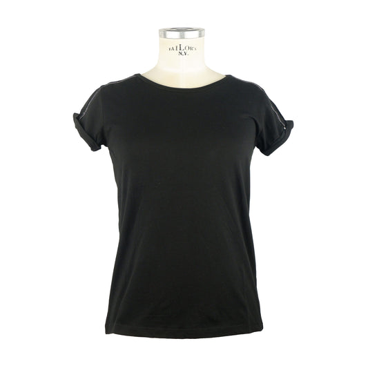 Elegant Crew Neck T-Shirt with Unique Detailing