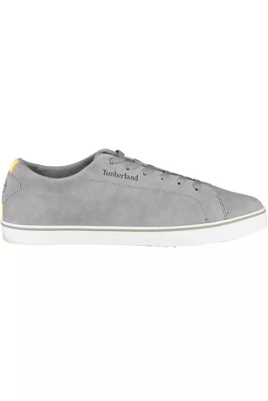 Sleek Gray Lace-Up Sports Sneakers