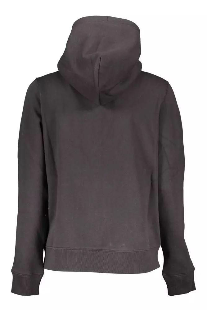 Chic Black Zip-Up Hooded Sweatshirt