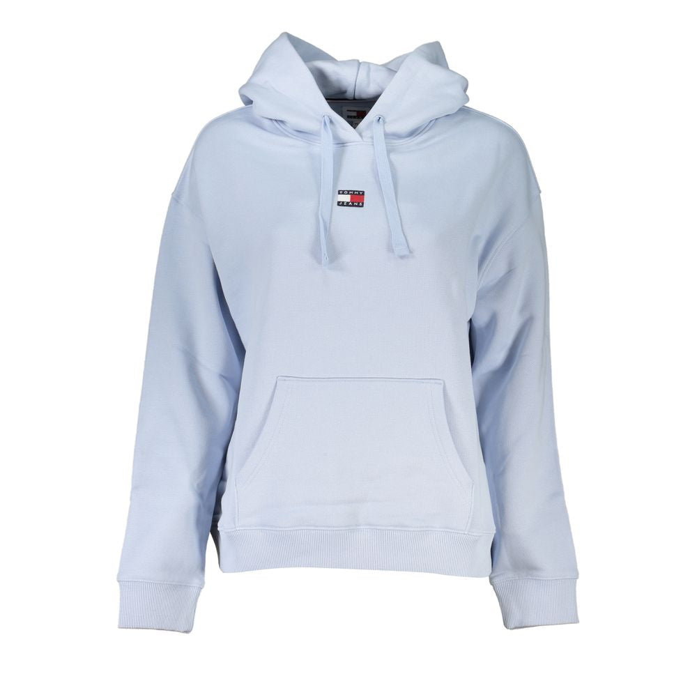 Chic Light Blue Hooded Sweatshirt