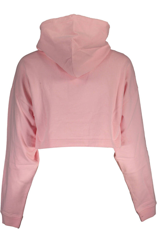 Chic Pink Hooded Embroidered Sweater