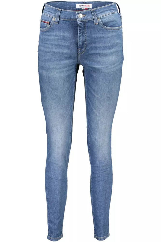 Chic Skinny Mid-Rise Jeans in Light Blue