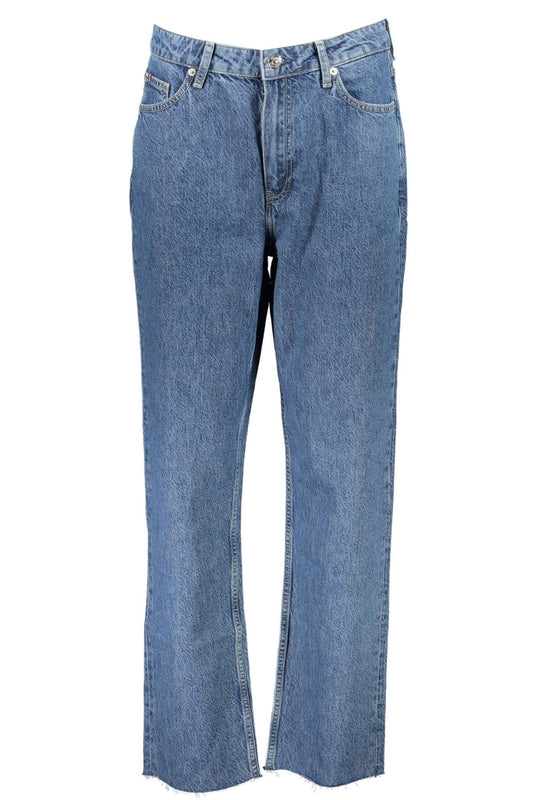 Chic Washed Straight-Leg Denim Pants