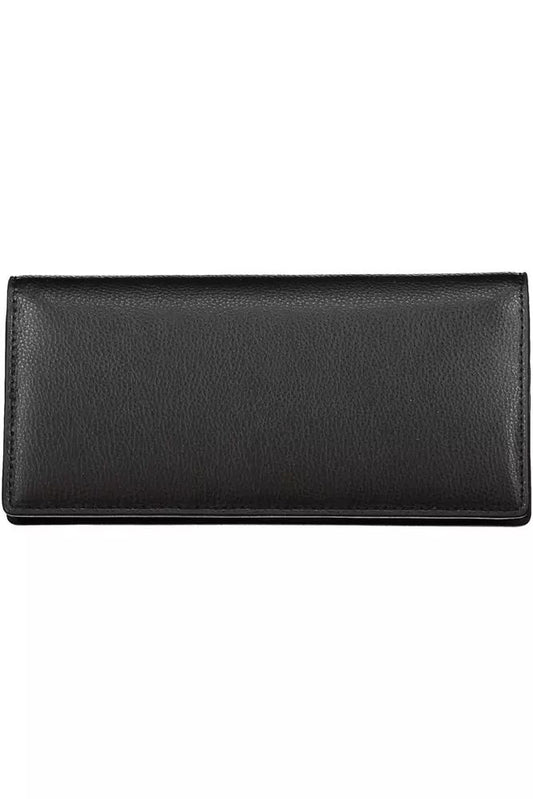 Elegant Black Zip Wallet with Secure Closure