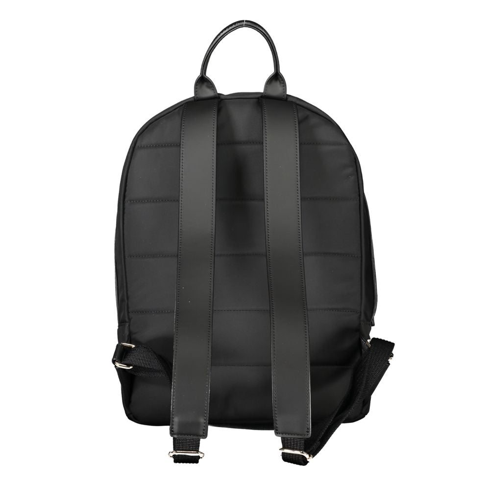 Chic Black Designer Backpack with Logo Detail