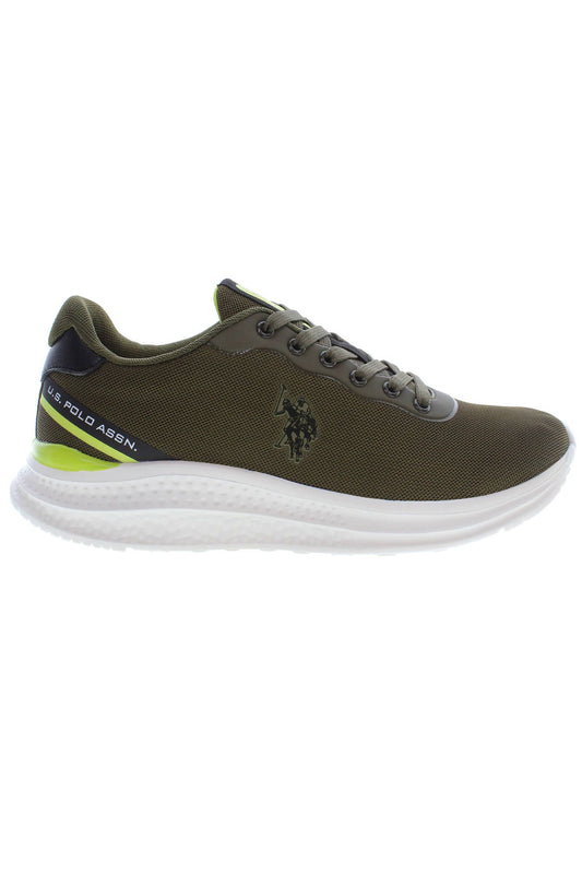 Chic Green Lace-Up Sports Sneakers