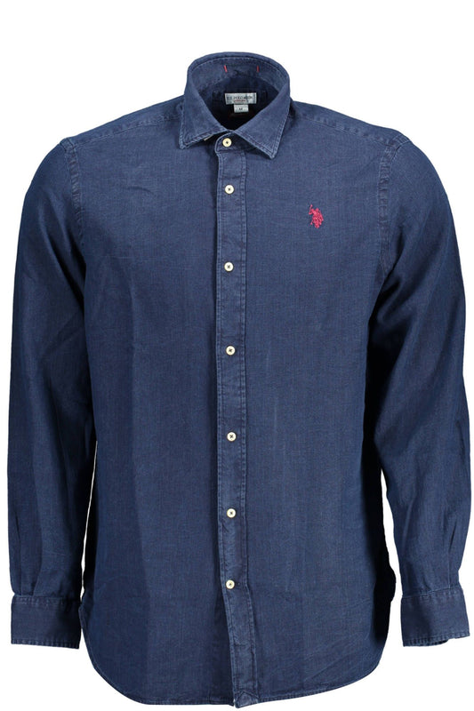 Classic Blue Long Sleeve Cotton Shirt