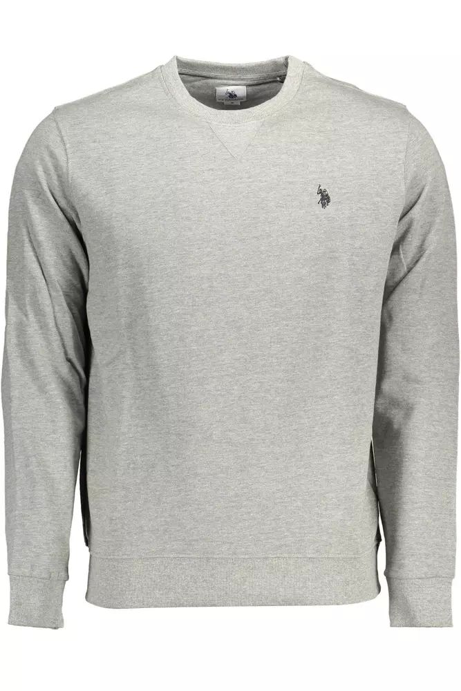 Classic Gray Cotton Crew Neck Sweater