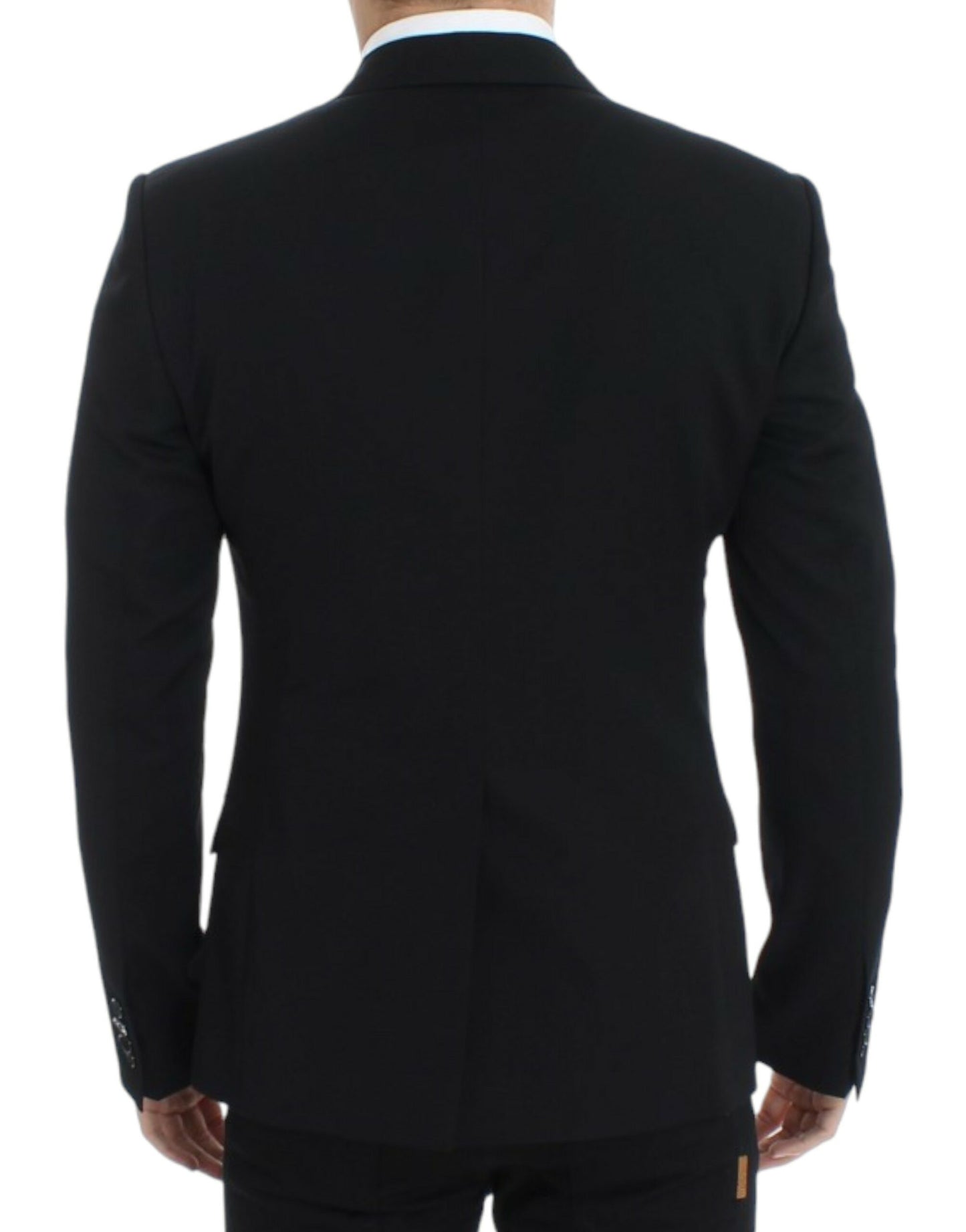 Black wool slim fit blazer