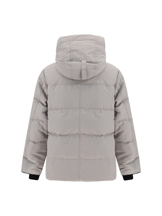 Elegant Limestone Grey Down Jacket