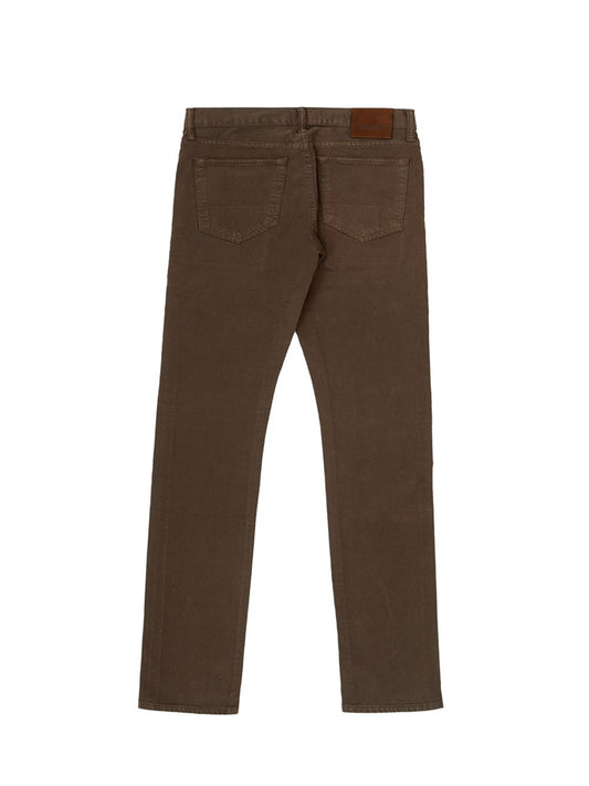 Mud Brown Straight Fit Luxury Jeans