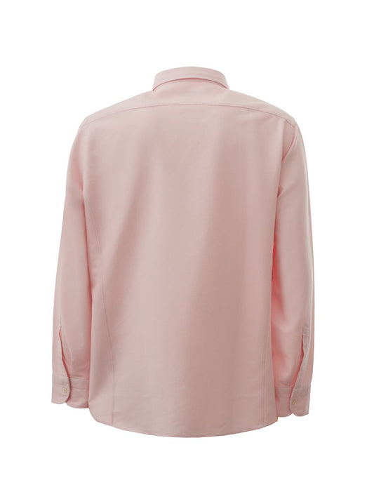 Elegant Pink Long Sleeve Cotton Shirt