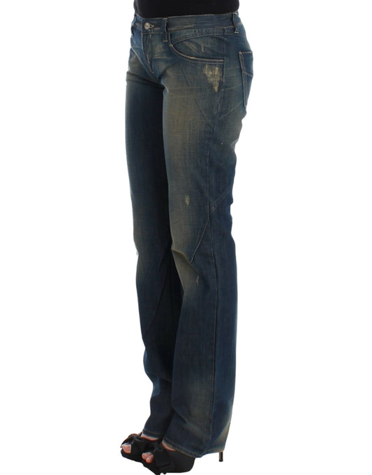 Blue straight leg jeans