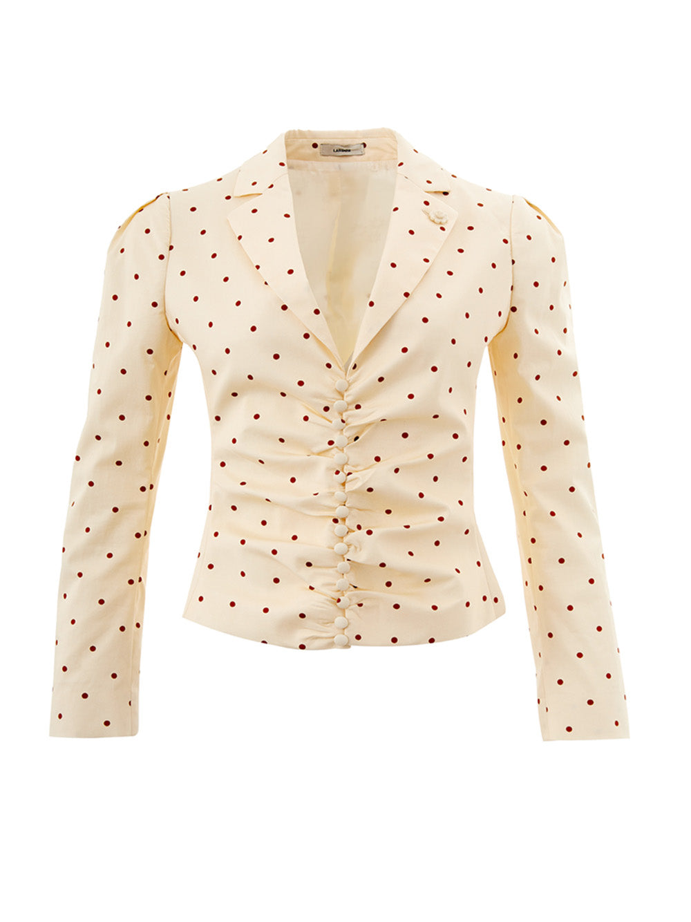 Chic Cream Cotton Tailored Jacket