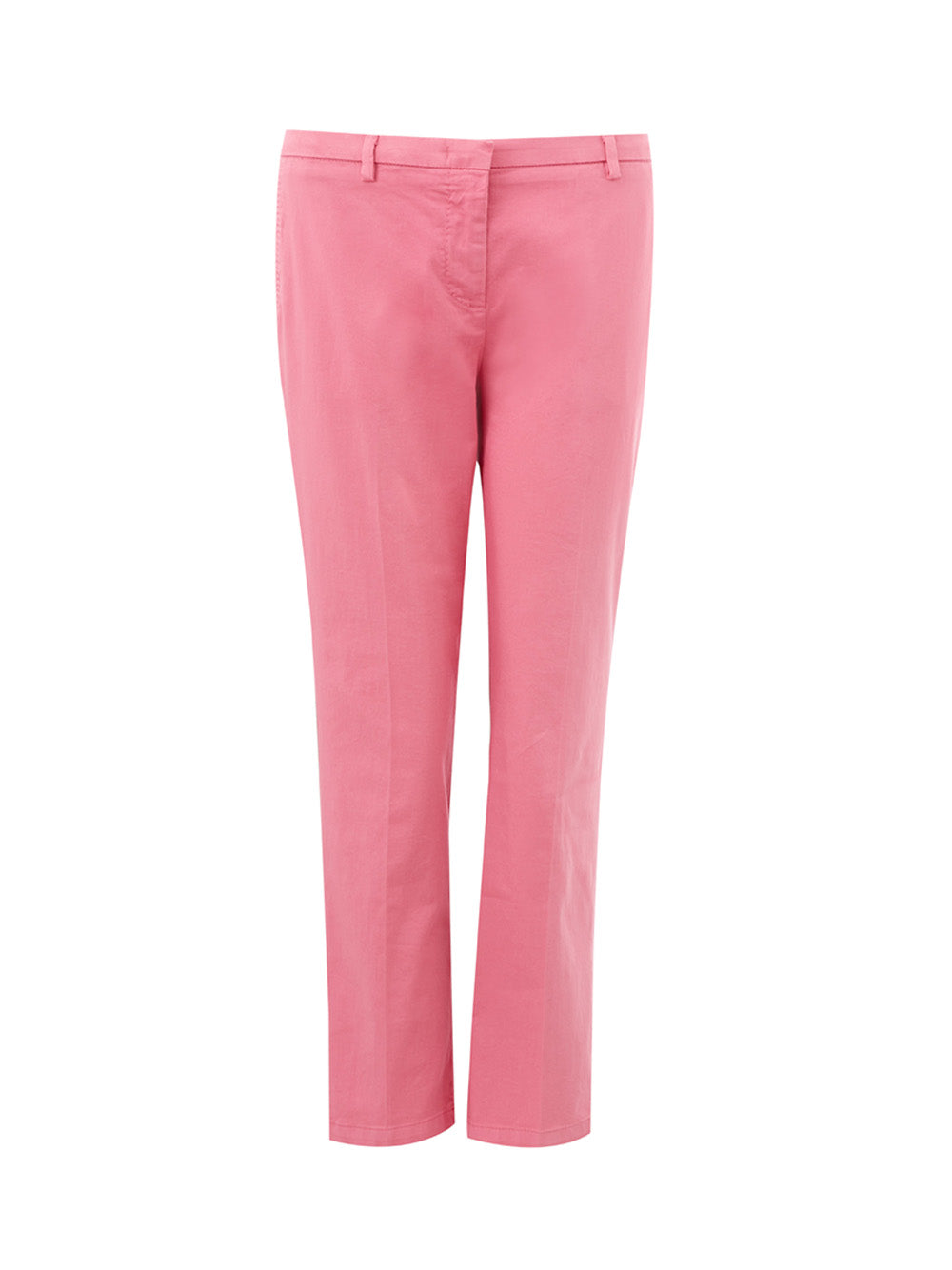 Chic Pink Chino Style Cotton Trousers