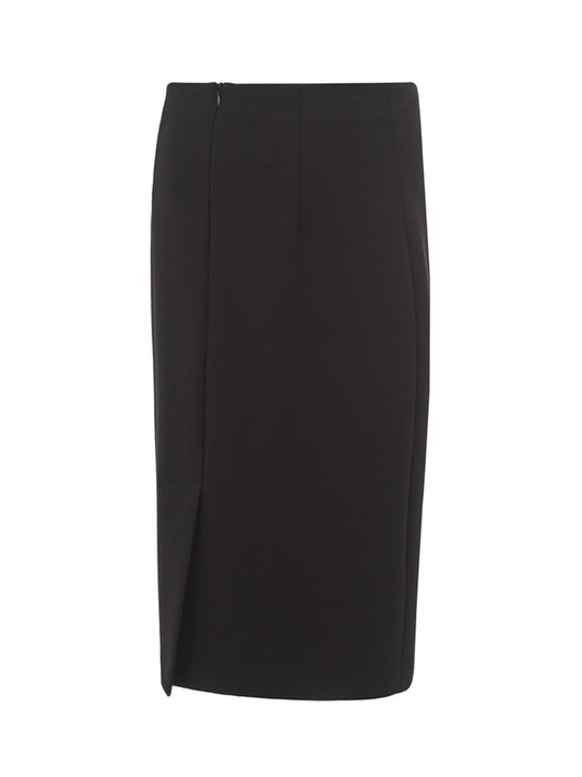 Elegant Viscose Black Skirt