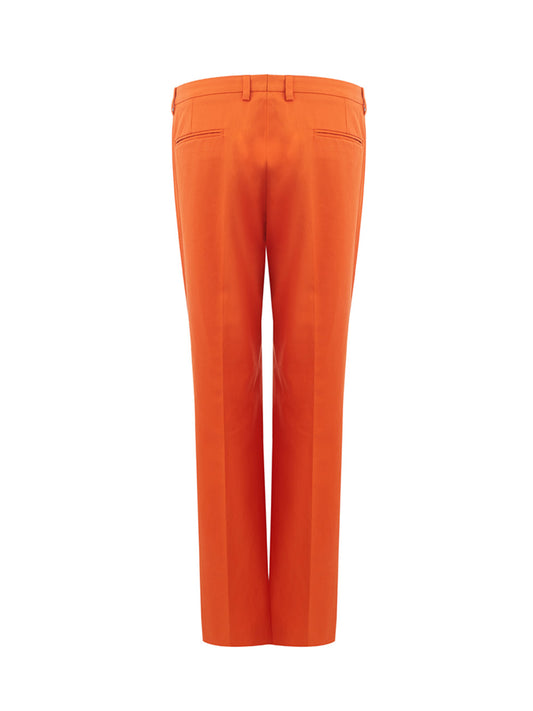 Elegant Orange Cotton Chinos