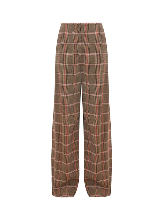 Elegant Micro Checked Palazzo Pants