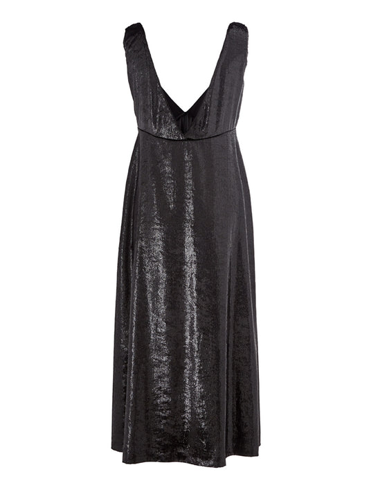 Elegant Velvet Effect Embellished Dress