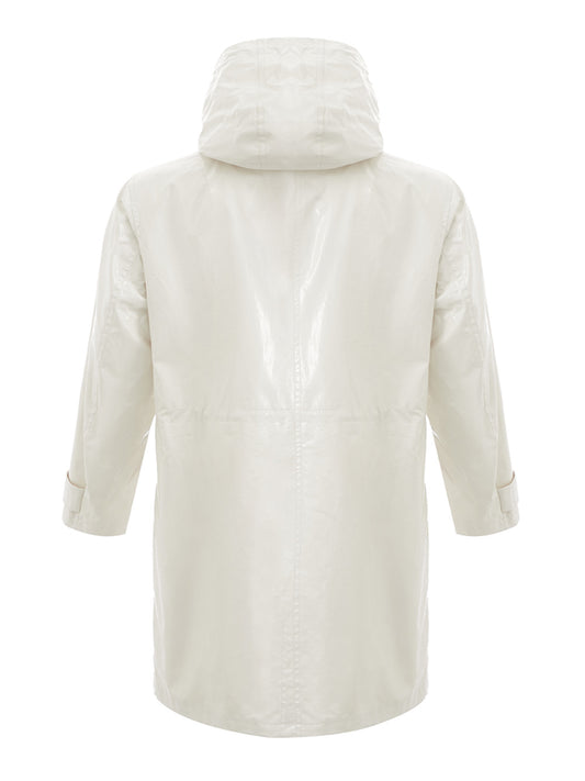 Chic White Couture Raincoat