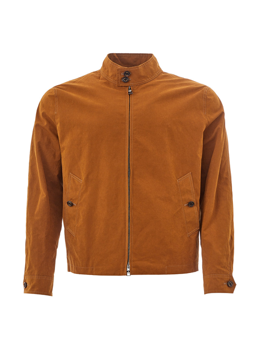 Elegant Tobacco Bomber Jacket in Eco Leather